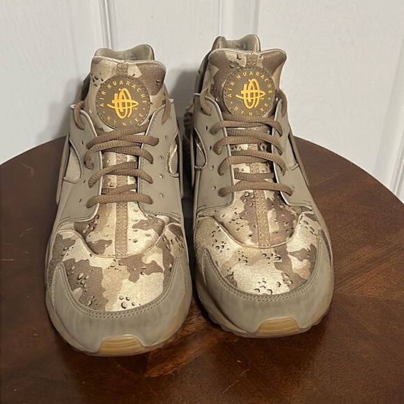 ?? NIKE AIR‎ HUARACHE Desert CAMO Shoes - EUC - Men Sz 10.5  ?? main image 8